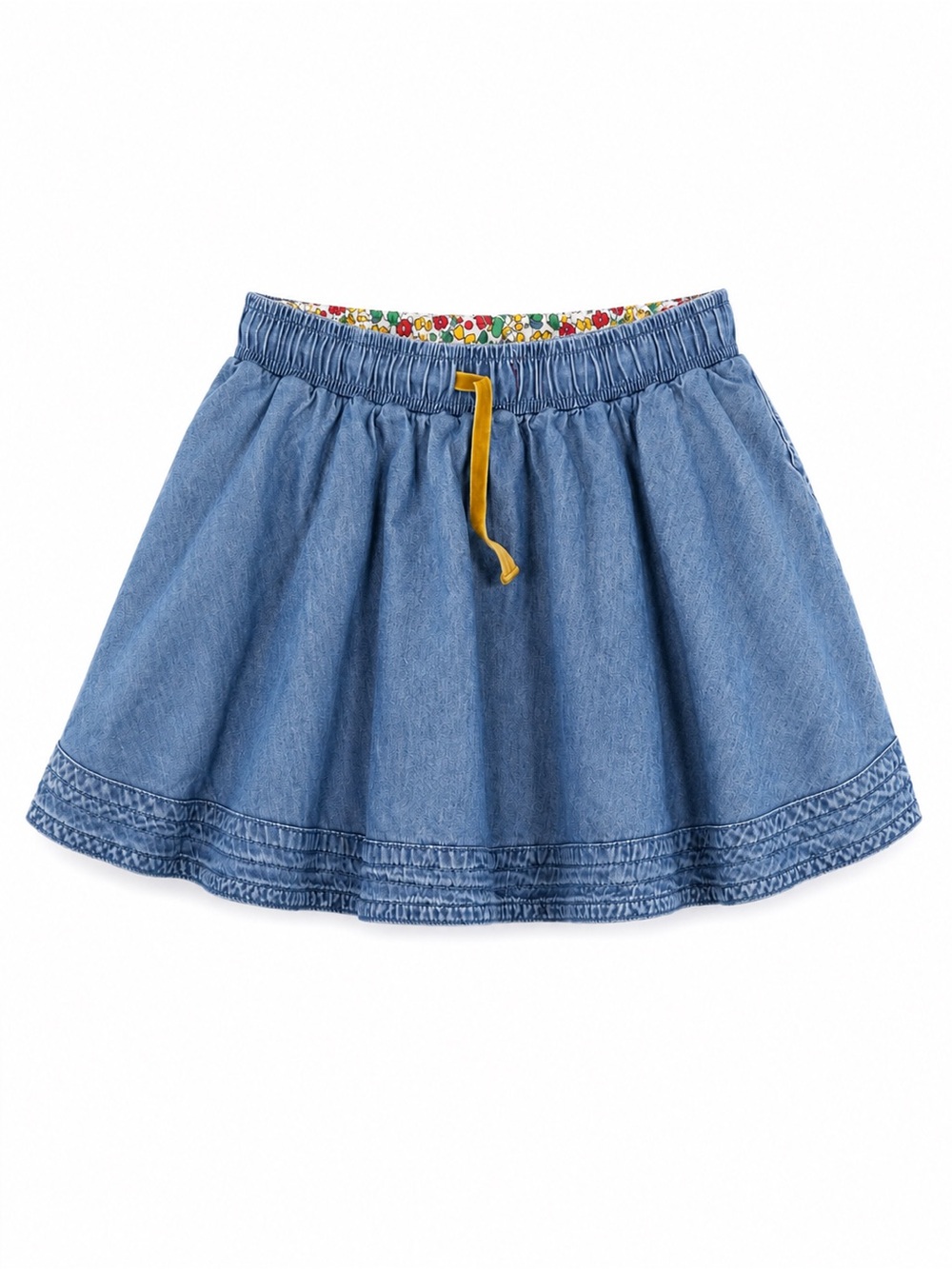 Mini Boden Chambray Skater Skirt 5-6Y Playful